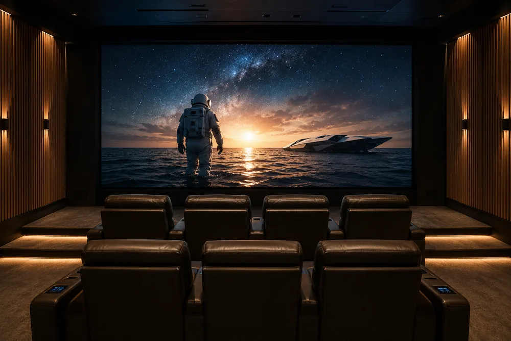 Painel modular em home theater